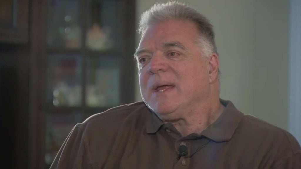 Chuck Austin in 2015 after the wrestling injury that severely damaged his neck