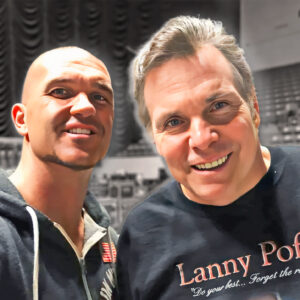Frankie Kazarian and Lanny Poffo backstage at ALL IN on September 1st, 2018.