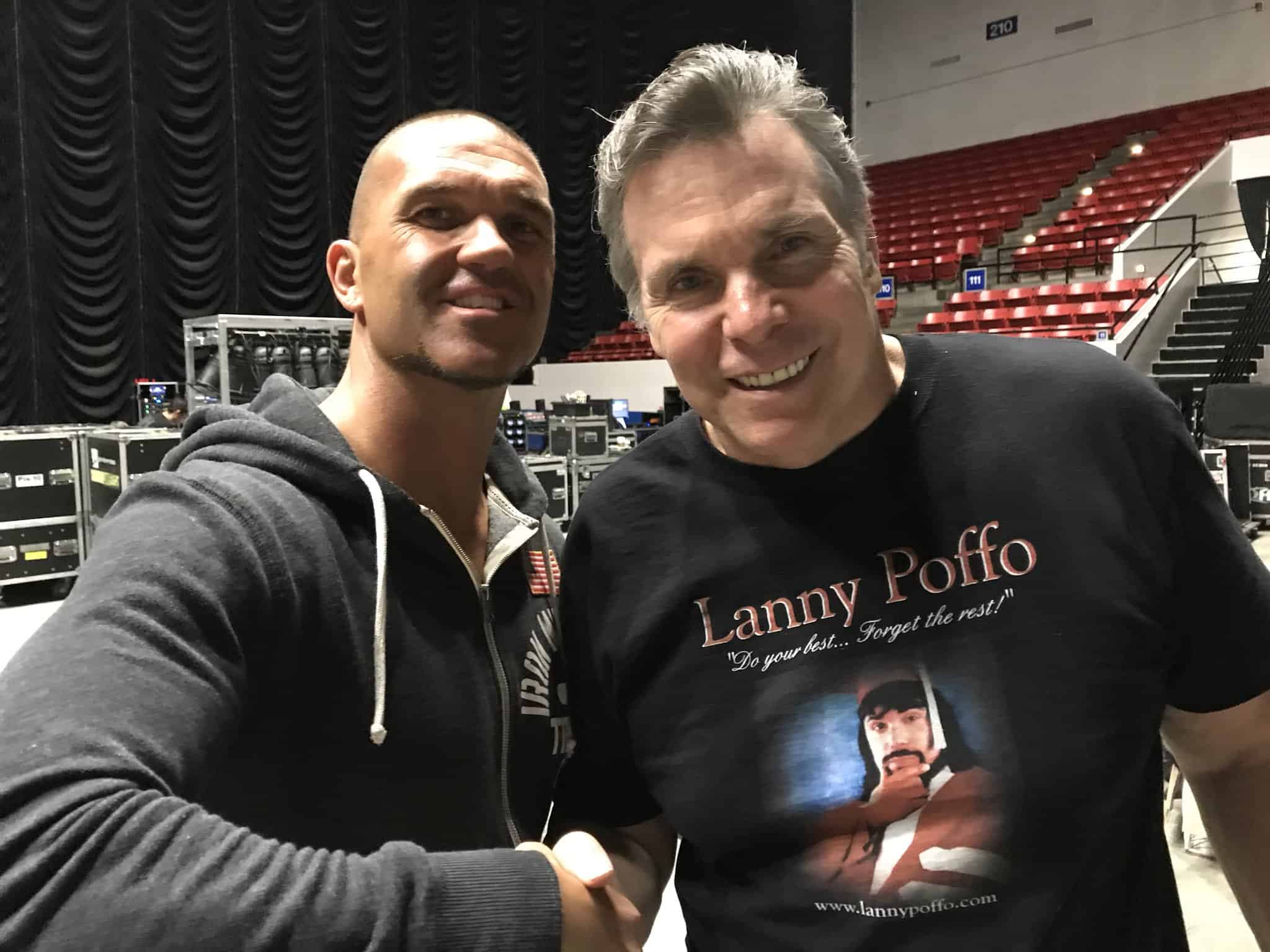 Frankie Kazarian and Lanny Poffo shake hands when meeting for the first time back in April, 2018 Frankie Kazarian and Lanny Poffo shake hands when meeting for the first time back in April, 2018