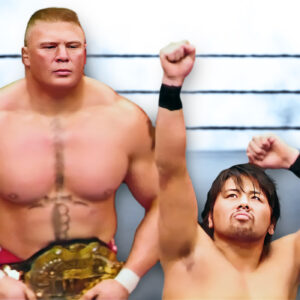 In 2005, Brock Lesnar and Shinsuke Nakamura squared off in a real-life dispute over who would be Antonio Inoki's next big star: the IWGP Heavyweight Champion. What ensued led to Lesnar refusing to relinquish the belt and holding it hostage for over a year at his home in America until an unexpected Olympic hero stepped in to save the day!