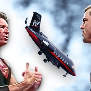Vince McMahon and Kurt Angle (pictured from a March 28th, 2002 SmackDown taping) had a scuffle at 38,000 feet. When Undertaker woke up during the melee, he reacted accordingly!