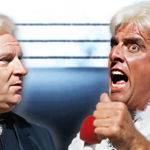 In one of the most shocking moments in wrestling history, Ric Flair debuts on WWF television for the first time with Bobby Heenan alongside his NWA Championship Belt, WWF Prime Time Wrestling, September 9th, 1991.