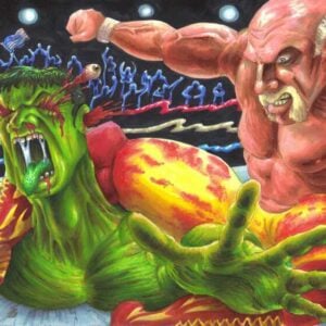 The two Hulk's do battle. Fantasy art on Deviantart by MrJimiMadcap.