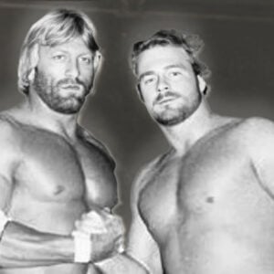Paul Orndorff and B. Brian Blair early in their professional wrestling careers.