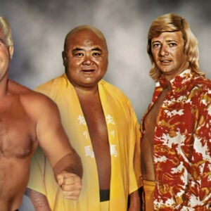 Jack Donovan, Tojo Yamamoto, Jerry Jarrett, and Jackie Fargo.