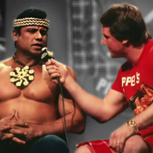 Legendary Piper’s Pit segment in 1984, just before Roddy Piper hit Jimmy “Superfly” Snuka with a coconut!