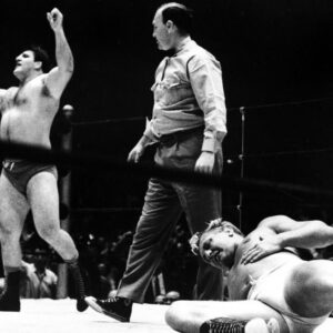 Bruno Sammartino wins the WWWF Championship for the very first time after defeating Buddy Rogers in just 48 seconds at Madison Square Garden on May 17, 1963. [Photo: Pro Wrestling Illustrated]