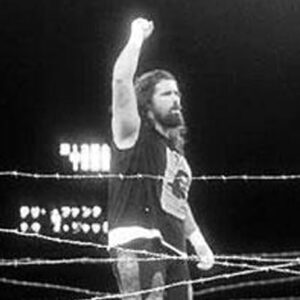 Mick Foley (competing as Cactus Jack) and Terry Funk meet in the finals of Japan’s IWA Kawasaki Dream “King of the Deathmatch” tournament on August 20th, 1995.