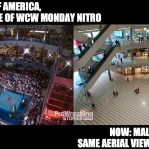 Mall of America: then (first ever WCW Monday Nitro) vs. now.