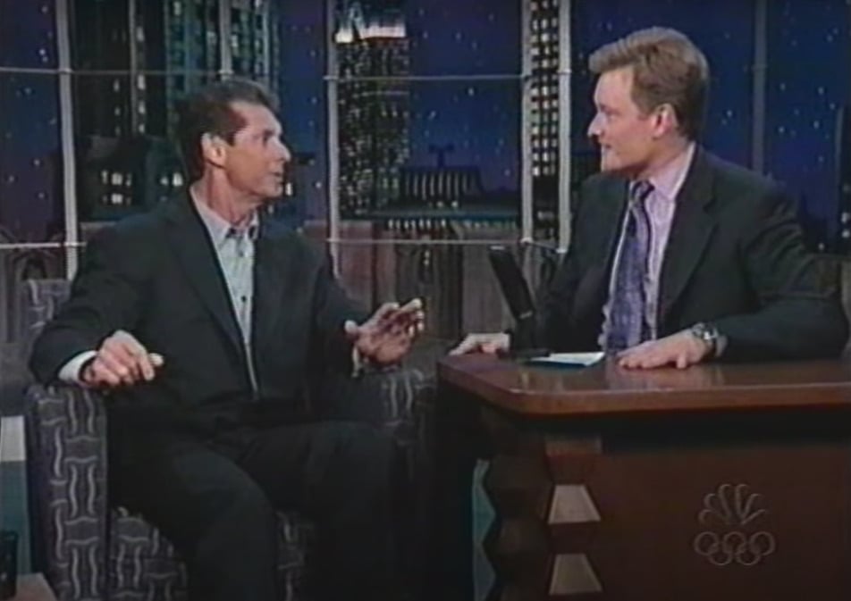 Vince McMahon on Late Night with Conan O'Brien in 1999.