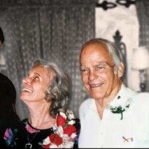 My brother Randy and I on our parents’ Judy and Angelo’s 50th wedding anniversary, June 5th, 1999.
