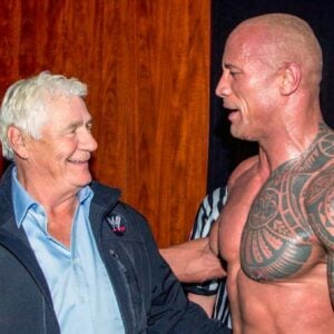 Pat Patterson and Dwayne "The Rock" Johnson.