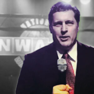 Then-president of the NWA, Bruce Tharpe.