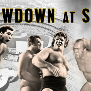 A nostalgic look back at the legendary Showdown at Shea featuring icons like Muhammad Ali, Pedro Morales, Bruno Sammartino, Hulk Hogan, and Andre the Giant!