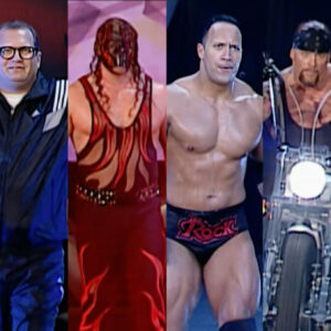 The 2001 WWE Royal Rumble was stacked with superstars such as Jeff Hardy, Kane, The Rock, Undertaker, and Stone Cold Steve Austin (with celebrity surprises, too). It's a match that defines the Attitude Era.