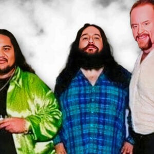 Buffalo Jim Barrier pictured with wrestling friends Ron Simmons, Yokozuna, Undertaker, and Rikishi.