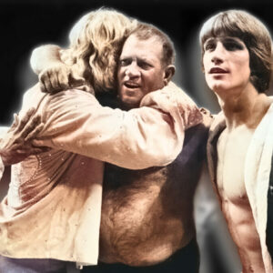 Von Erich Family: Father Fritz with sons Kerry, David, Kevin, and Michael.