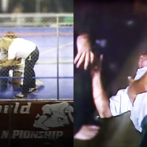 A horrific scene involving Fritz Von Erich plays out in front of fans at the Christmas Star Wars event on December 25th, 1987.