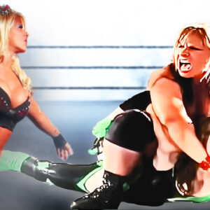 Angelina Love (left) and Lexie Fyfe (right, with a camel clutch on Daffney, rest her soul) navigated the barren times of women's wrestling and helped pave the way for today's stars.