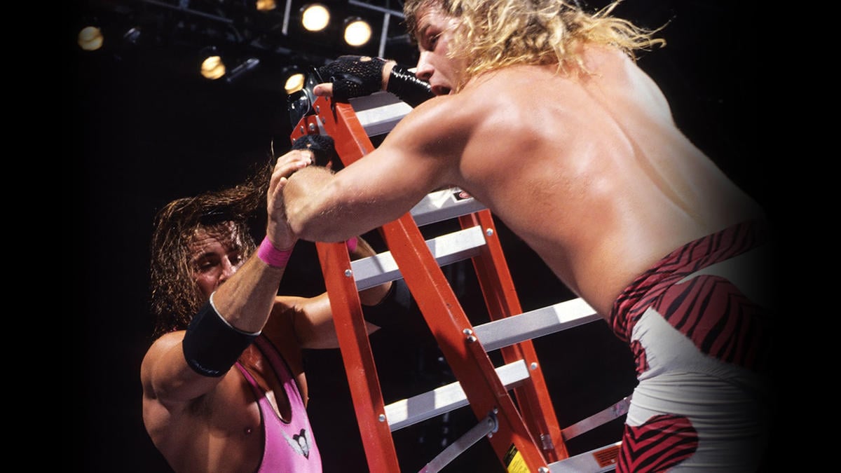 8 Ladder Matches That Redefined Wrestling History Bret Hart and Shawn Michaels contest the first WWE ladder match