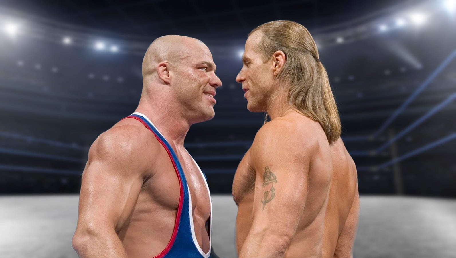Kurt Angle and Shawn Michaels lock eyes. One man was a decorated veteran who had defined an era. The other had initially never heard of him. 