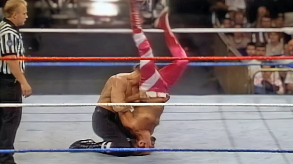 The exact moment Triple H (then wrestling as Hunter Hearst Helmsley) botched his Pedigree on enhancement talent Marty Garner during the May 28, 1996 taping of WWF Superstars. Garner would suffer severe neck damage as a result of this move gone wrong.