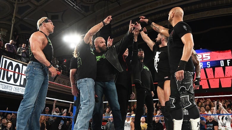 D-Generation X members with Scott Hall share a 
