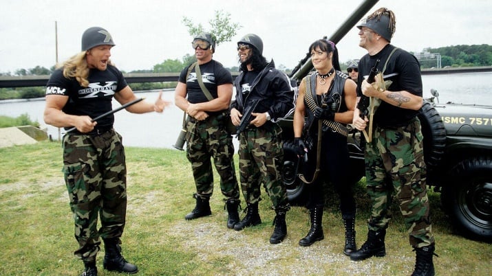 On April 27, 1998, Triple H giving a 'speech to the troops' as he led DX from Hampton, Virginia, site of that night's Raw, to Norfolk, where WCW Monday Nitro was being held. 
