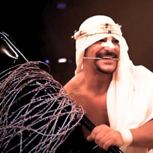 Sabu wields a steel chair around the time of his infamous 1993 encounter with the Yakuza.