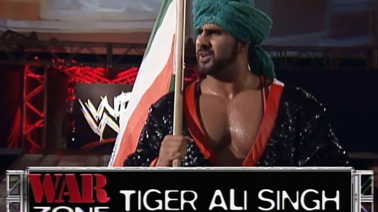 Tiger Ali Singh on WWE Monday Night Raw during the Attitude Era when his aristocratic character struggled against edgier programming and lukewarm crowd reactions.