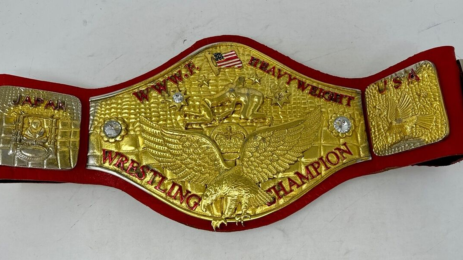 The WWWF World Heavyweight Championship belt as worn by Bruno Sammartino and Bob Backlund during the 1970s era.