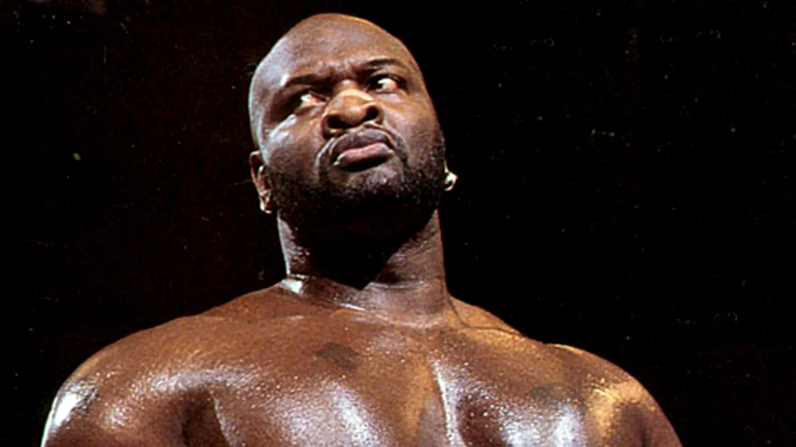 A photo of Ahmed Johnson taken in 1996 when he was in peak form and on the verge of becoming the next great main eventer in the WWF. Unfortunately, in large part due to injuries, he would never amount to the top level that he was destined for early on in his WWF run.