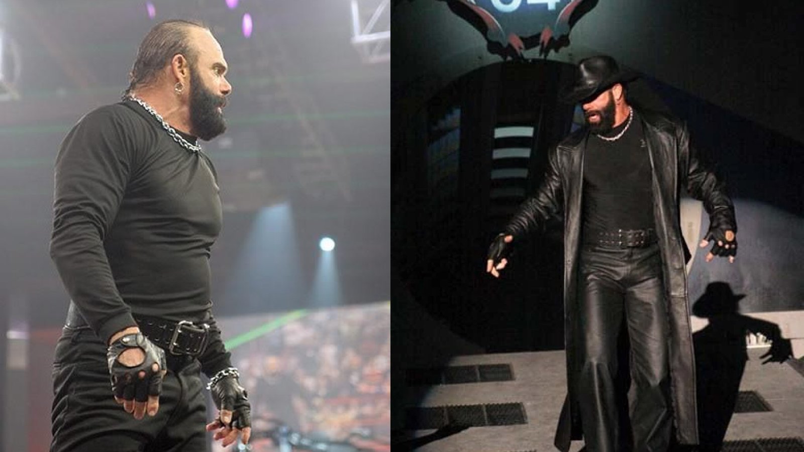 Macho Man Randy Savage shows up in TNA in 2004 dressed in all black and making only a few appearances before disappearing once again. It's unclear as to what happened with Savage during this period but it is believed, due to physical limitations, he bowed out from engaging in further bouts.