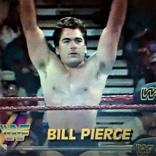 Chris Michaels (working under his real name, Bill Pierce) during his early WWF enhancement appearances in 1991, where he perfected the art of making superstars look like gold.