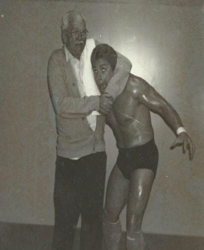 Chris Michaels (Bill Pierce) with his father early in his career. 