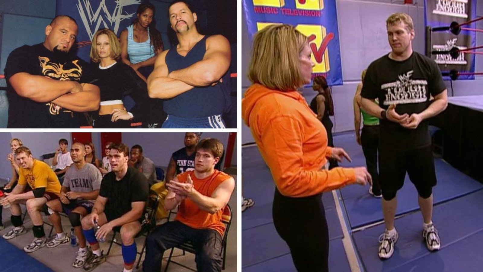 Christopher Nowinski trains at WWE’s Tough Enough (2001) alongside future WWE Superstars, where the Harvard graduate stood out for his intellect and on-mic charisma, ultimately finishing as runner-up to Maven Huffman in the competition finale.