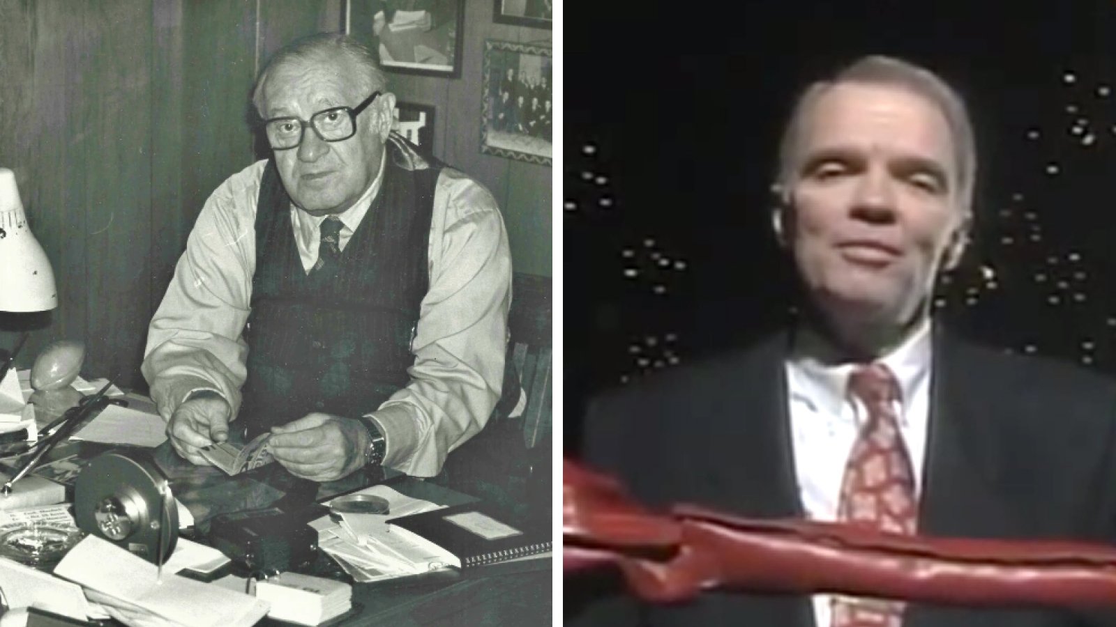 Sam Muchnik on the left and Larry Matyzik formed a unique bond that was set to keep St. Louis pro wrestling strong after Muchnick stepped down. Unfortunately, due to internal conflicts, the territory began to stumble not long after Muchnick's retirement. Even so, the relationship between Muchnik and Matyzik never faltered and they remained allies throughout the difficulties.