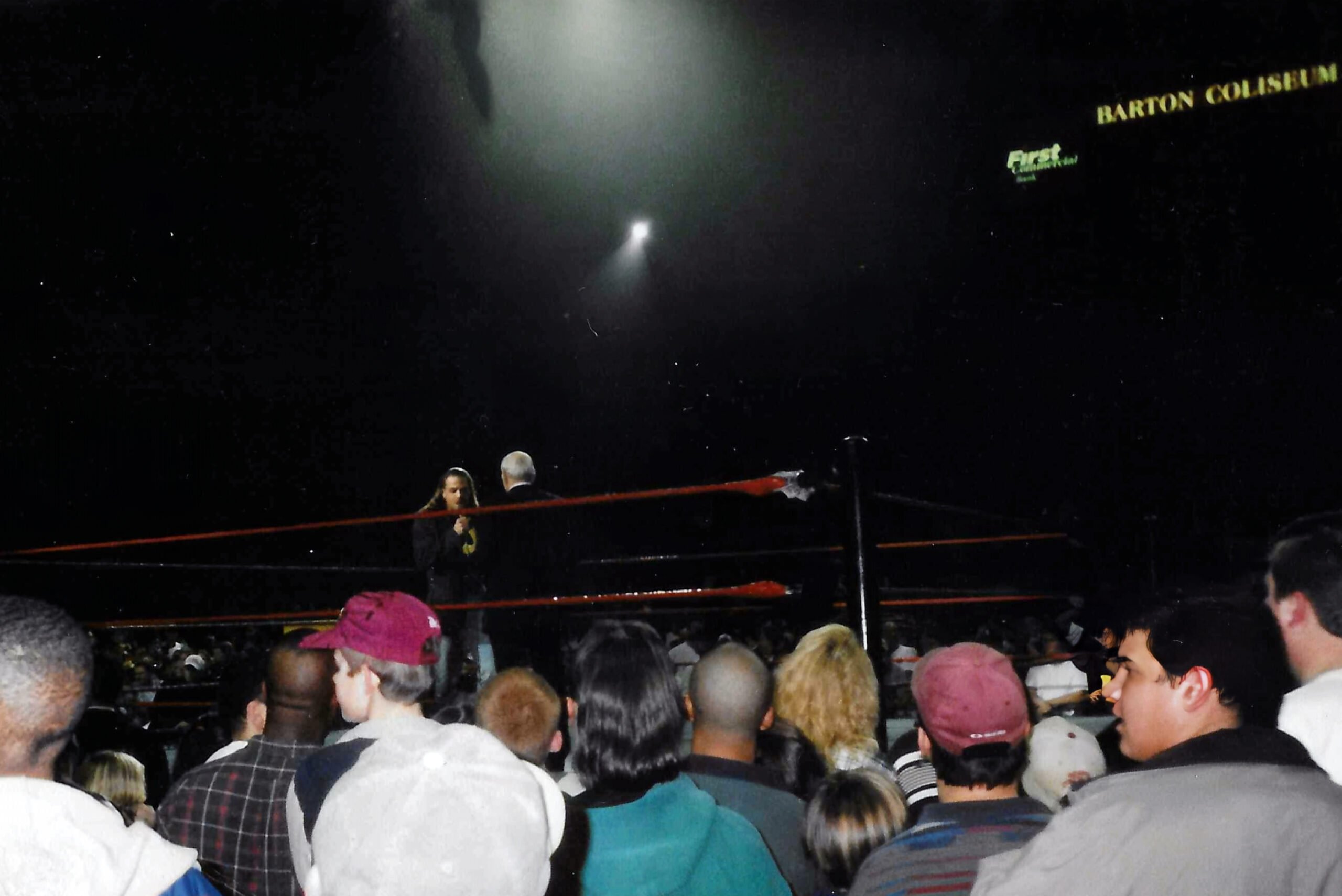 Shawn Michaels presents award to Danny Hodge at 1997 WWE Little Rock show that became historic riot