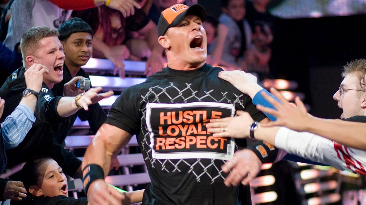 John Cena makes an unexpected return from injury as the No. 30 entrant in the 2008 Royal Rumble match at Madison Square Garden in New York City on January 27, 2008. 