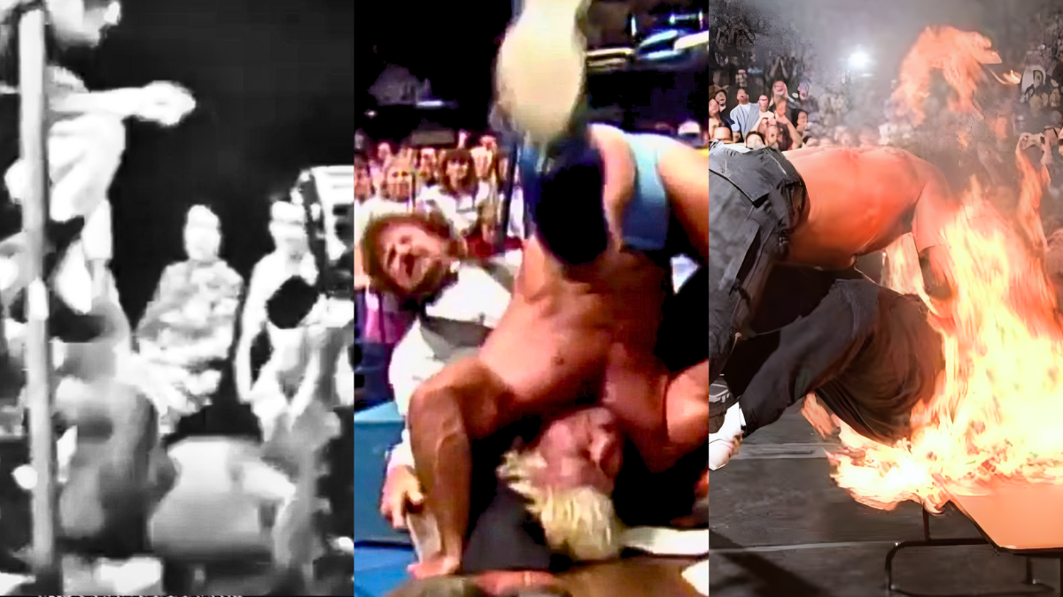 From the first televised table spot in the 1960s, to Ric Flair vs Terry Funk at Clash of the Champions IX in 1989, to Edge spearing Mick Foley through a flaming table at WrestleMania 22 in 2006, read on to discover 15 of the most destructive and memorable table spots in history!