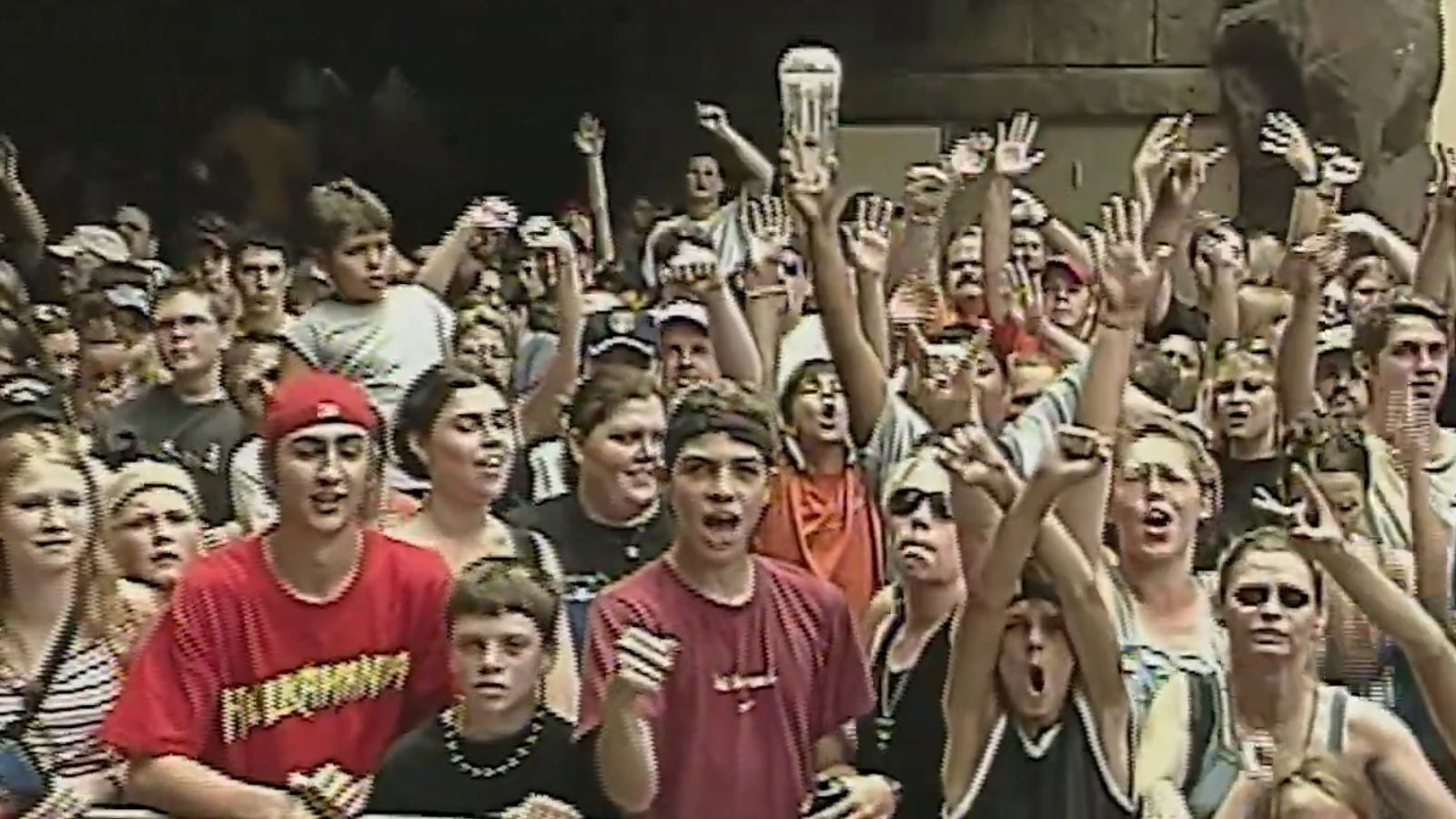Thousands of fans crowd WWE Niagara Falls on opening day for the debut of The Pile Driver drop tower. 