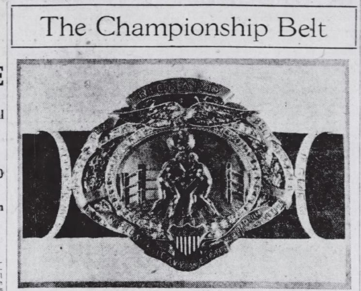 Gold Dust Trio: Debunking Wrestling's Great Misconception The Tex Rickard World Championship Wrestling Belt, a $5,000 diamond-studded championship award presented to Stan Zbyszko following his November 28, 1921, victory over Ed