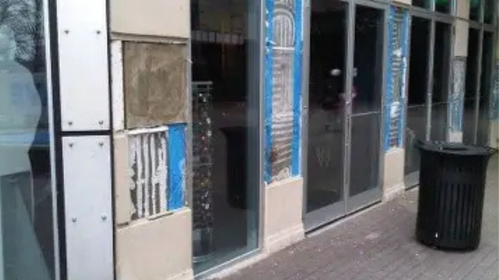The former WWE Niagara Falls storefront was boarded and torn up shortly after the attraction closed in 2011. 