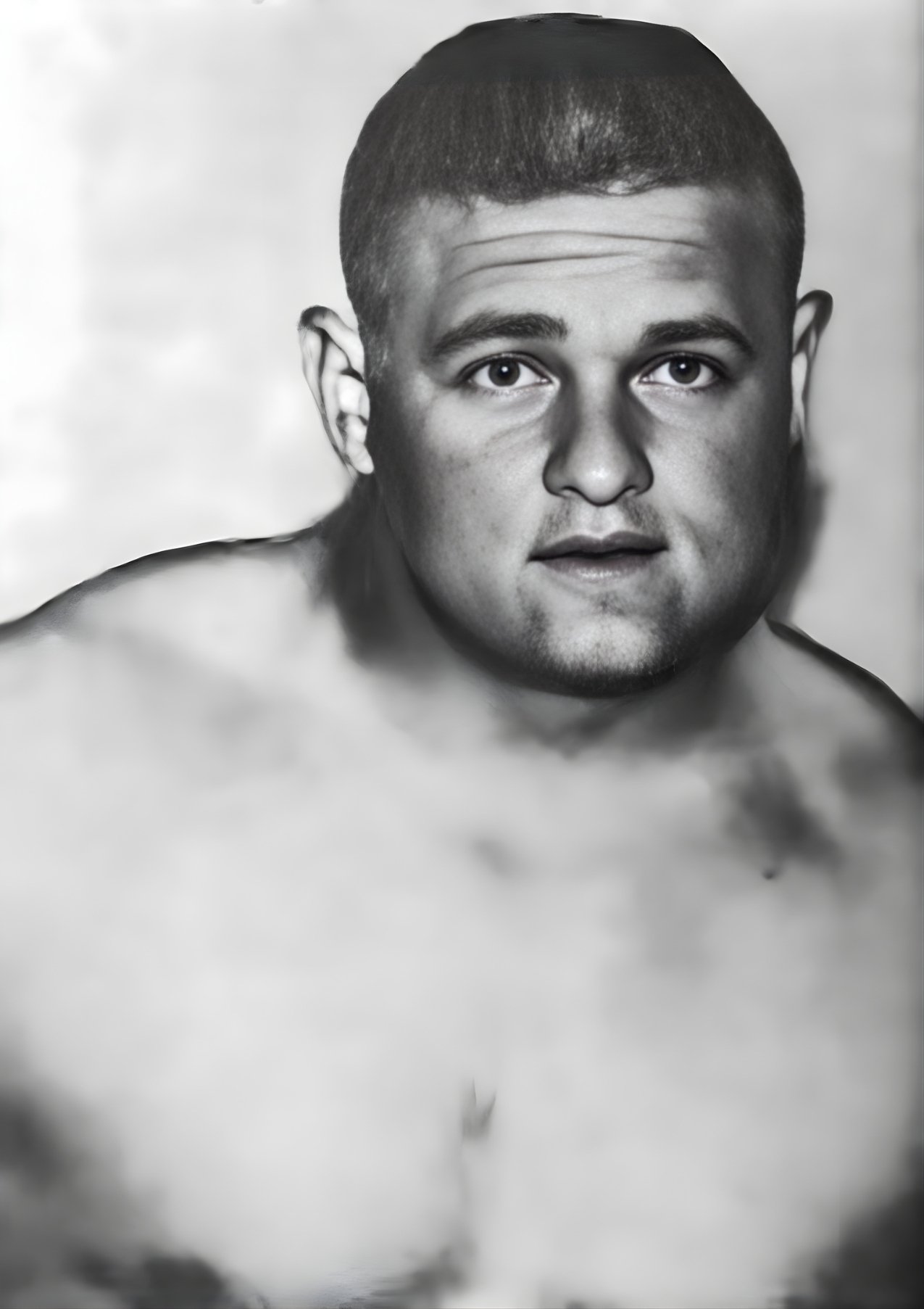 Bobby Duncum Sr. during his early wrestling career with Heart of America Sports Promotion in March 1967, showcasing the imposing 6'7" physical presence that made him a natural main event draw across territory wrestling promotions including West Texas, Central States, and Florida throughout the 1960s and 1970s. 