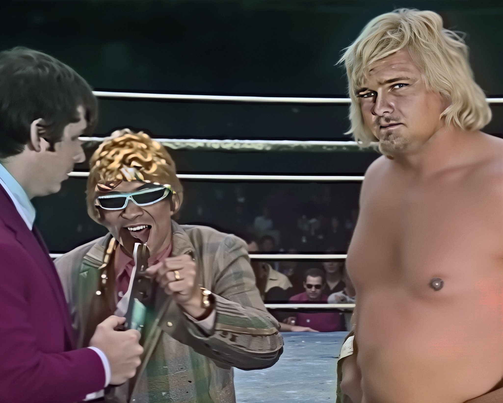 Bobby Duncum Sr. with his manager The Grand Wizard of Wrestling during a ringside interview with WWWF announcer Vince McMahon Jr. at Madison Square Garden. Duncum debuted in the WWWF in October 1974 and main-evented against WWWF Champion Bruno Sammartino, establishing himself as a top draw in the northeastern territory during his multiple runs from 1974 through 1980. 