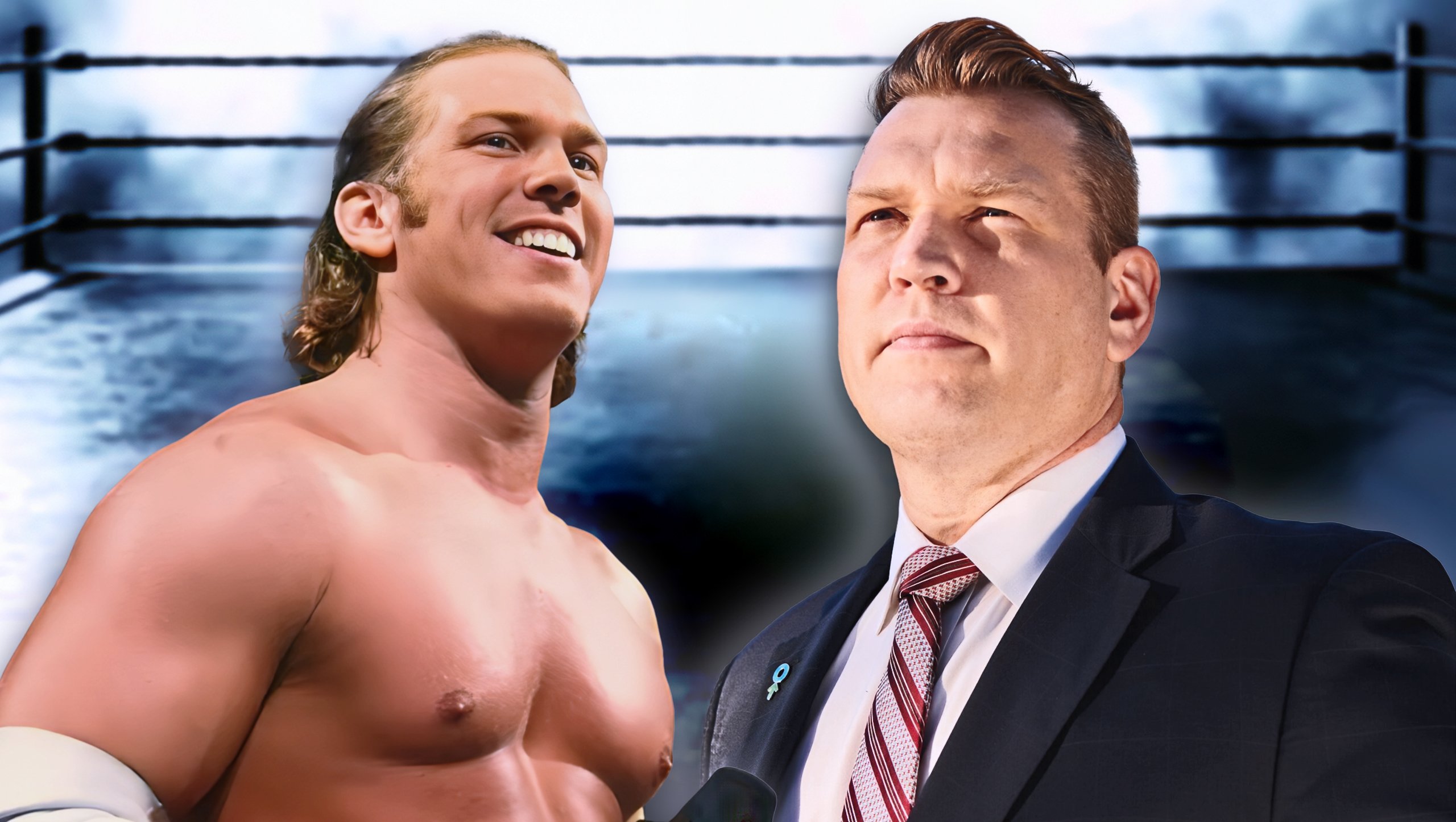 Christopher Nowinksi: From WWE as 'Chris Harvard’ (left, in 2002) to leading CTE researcher at Boston University (right). A single concussion ended his wrestling career and launched a mission to expose what the sports world didn’t want to see. Photo Credit: WWE / The New York Times. Artwork by Pro Wrestling Stories.