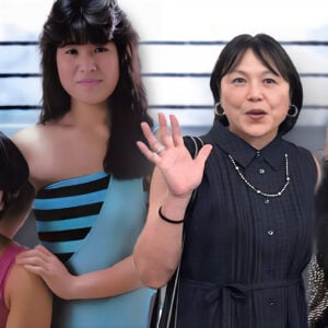 Past and present: The Jumping Bomb Angels, Noriyo Tateno and Itsuki Yamazaki, in their AJW prime in 1984 and reunited forty years later in 2024. Their high speed Joshi style helped reshape expectations for women’s wrestling and still resonates with fans today. Photo Credit: AJW / The Jumping Bomb Angels. Artwork by Pro Wrestling Stories.