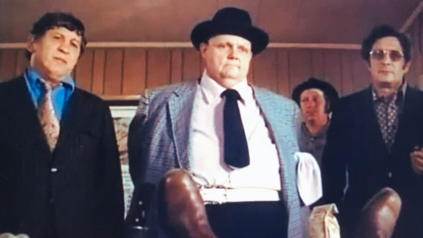 In the 1975 film Moonrunners, former wrestler Happy Humphrey (William Cobb) appeared as 