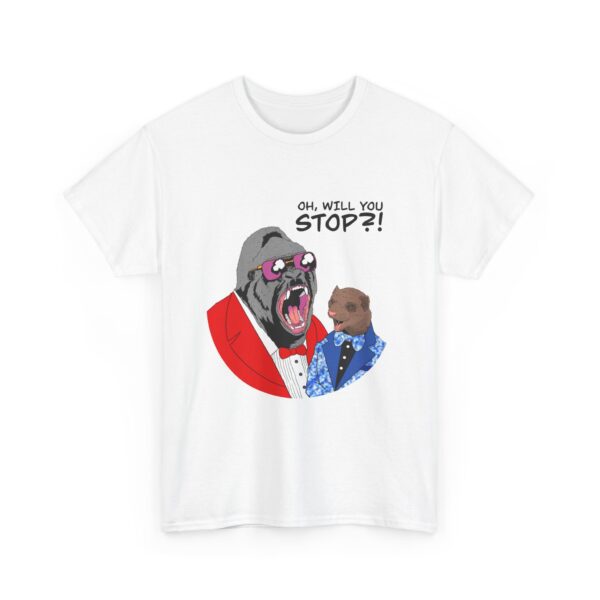 Gorilla Monsoon & Bobby Heenan “Will You Stop!” T-Shirt - Image 7