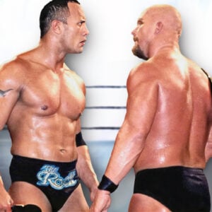 The Rock and Stone Cold Steve Austin stare each other down at the height of the Attitude Era, in a rivalry that fueled record ratings, sold out arenas, and produced three WrestleMania main events between 1999 and 2003. Discover the 13 pivotal moments that took them from their first collision to their final shared ring.